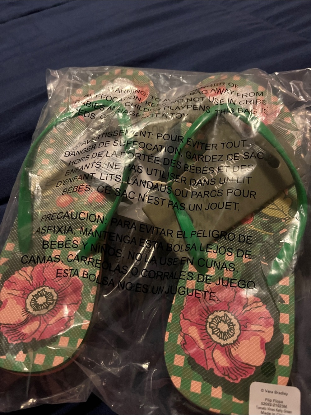 Flip-flop sandals in packaging